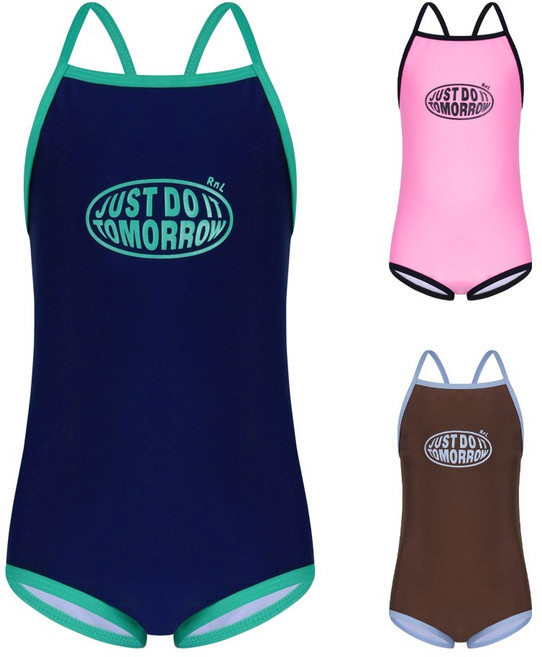 알앤엘 투모로우 모먼트 V백 여아 수영복