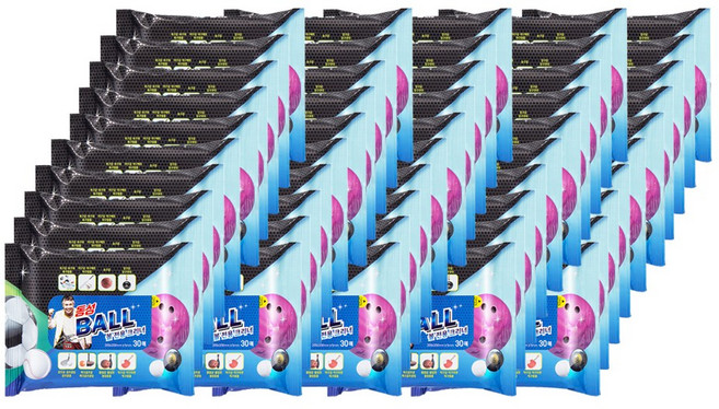 동성 볼 클리너 휴대용 볼링 골프 탁구 공 세척 청소, 50개