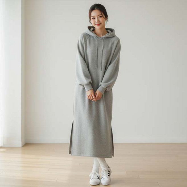 어반룩북 리브 헬시핏 후드 롱원피스