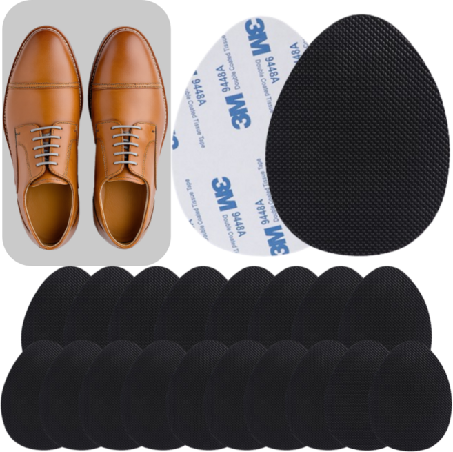 요즘일상 3M 구두 신발 미끄럼 방지 패드, 대형 (남성용), 20개, 블랙