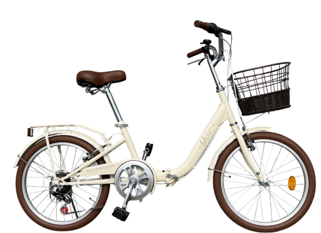 스마트 BH FD200 20인치 접이식 미니벨로 자전거, 1개, 165cm, 아이보리 미조립