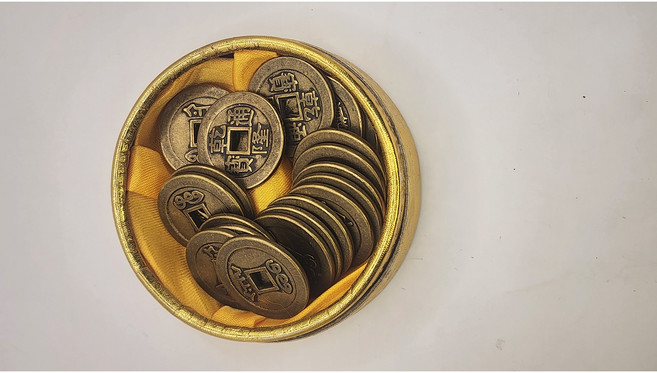 점사 엽전 돈벼락 행운 재물 상평통보 산돈 가짜돈 저승돈 노잣돈 법당 사찰 무속용품