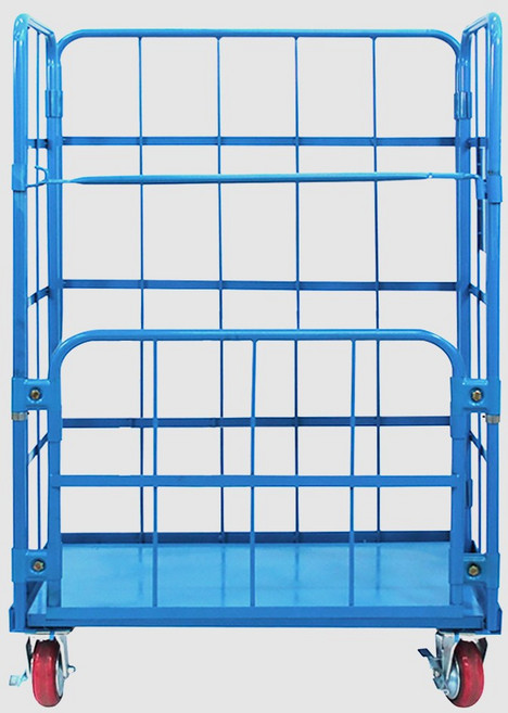 롤테이너 모음 기본 양문 사문 하단막이 하단양문 상단 양문 소형 대형 운반카트, F.하단막이형 롤테이너, 회색 고무바퀴, 1개