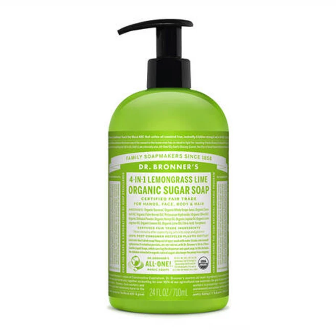Dr. Bronners 닥터브로너스 4in1 레몬그라스 라임 펌프 소프 24oz 710ml - 쿠팡