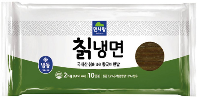 면사랑 칡냉면 국내산 칡을 넣은 향긋한 면발, 2kg, 1개