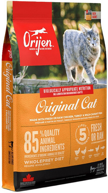 Orijen 歐睿健 全齡貓無穀配方乾飼料 高蛋白質 低敏配方 加拿大製造, 1kg, 1個, 雞