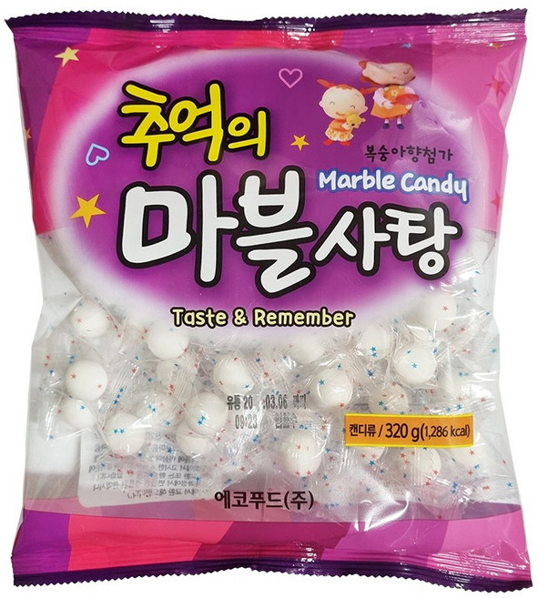 에코푸드 추억의 마블사탕 270g, 1개