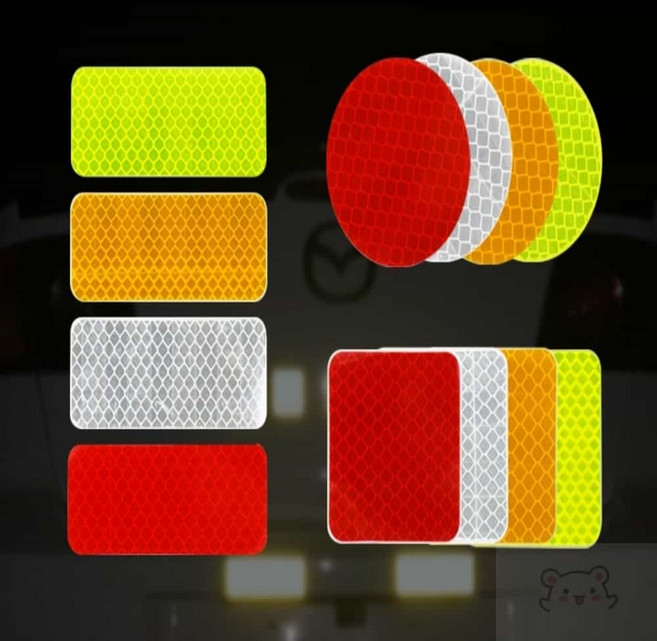 리플렉터 반사 스티커, 정사각형 옐로우