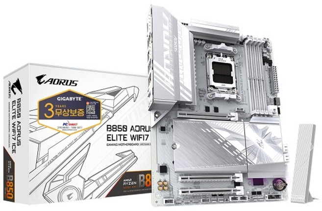 [GIGABYTE] B850 AORUS ELITE WIFI7 ICE 피씨디렉트 (AMD B850/ATX)