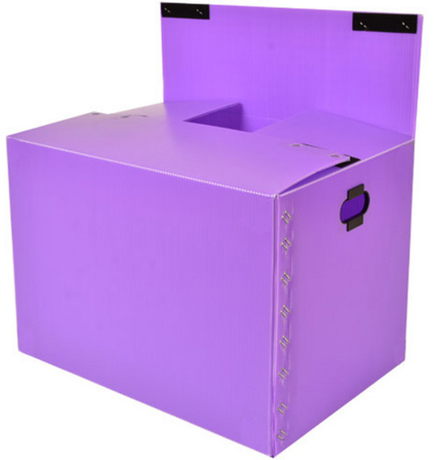 뉴프라테크 이사박스 5호(벨크로형)-5개묶음 [벨크로 부착 박스] 포장 택배 수납 플라스틱, 보라