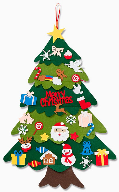 민화샵 크리스마스 벽트리 만들기, 투톤 트리 XDOFB0312, 1개
