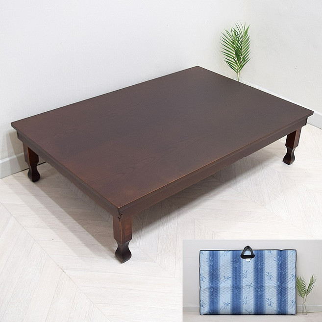 남원 향림공예 접이식 교자상 1200 x 800 + 꽃파랑 상커버 6인용 밥상 집들이 제사상 잔치상 손님상, 교자커피캡 1200x800 +꽃파랑커버