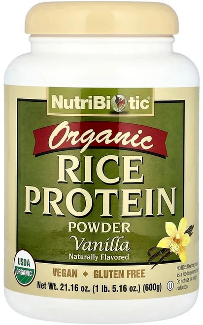 NutriBiotic 유기농 쌀 단백질 분말 바닐라 맛 600g(1lb 5.16oz) NBC-03005, 600g, 1개 - 쿠팡