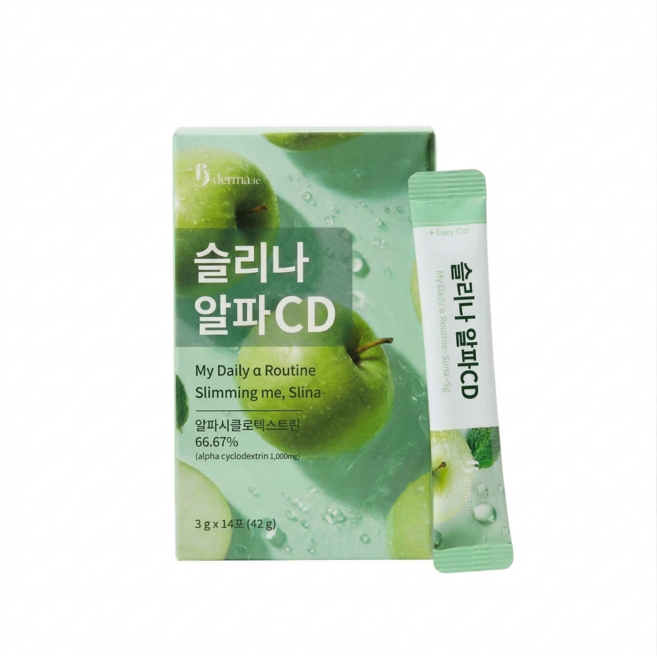 포데르마 알파CD 슬리나 다이어트 청사과맛, 14개, 3g