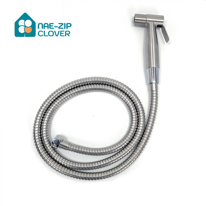 욕실 스프레이건 국산 메탈호스 세트, 5m, 1개, 실버