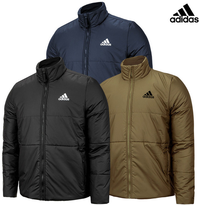 아디다스 BSC 3S 인슐레이션 자켓 남자 경량 패딩 점퍼 가을 간절기 숏 바람막이