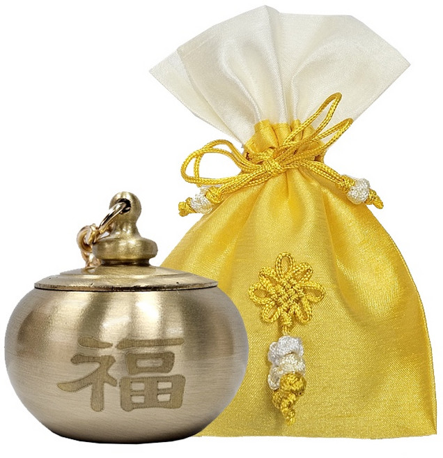 황동요강 소원을 담는 복단지 복요강 순동요강 액막이 요강키링, 1개