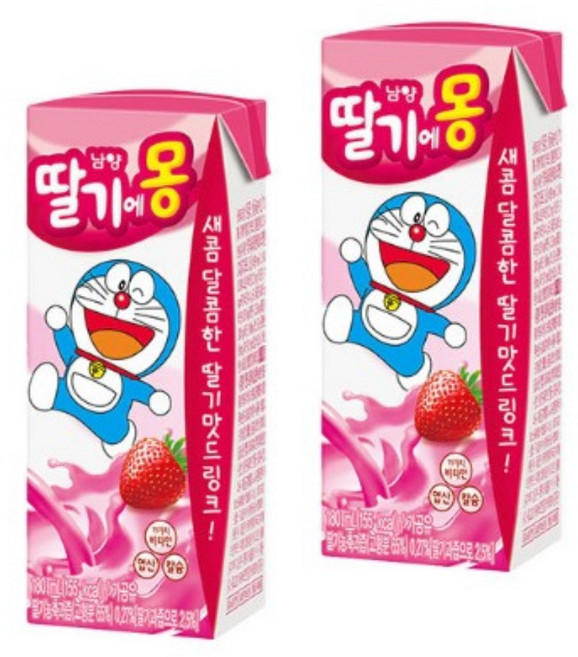 남양유업 딸기에몽, 180ml, 48개