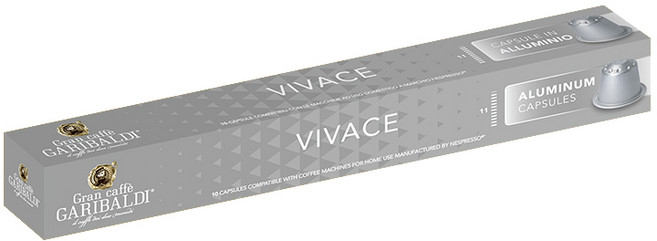가리발디 네스프레소 비바체 캡슐커피, 04 알루미늄 비바체, 1개, 5.5g, 10개입