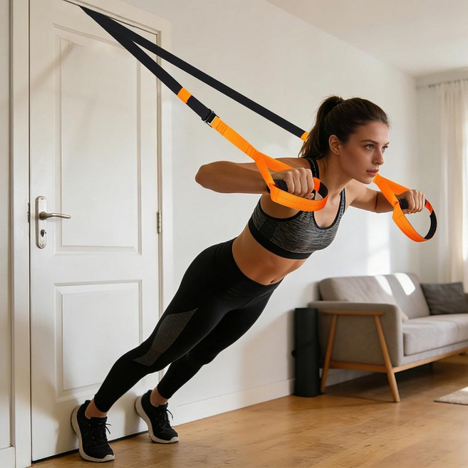 맞춤형 로고 스포츠 트레이닝 홈짐 키트 도어 앵커 핸들 포함 엔드리스 로프 트레이너, 09 4-Yellow, 1개