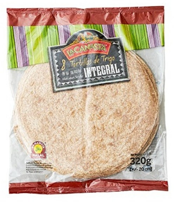 라카나스타 미션푸드 통밀 또띠야 20cm 8p, 320g, 1개