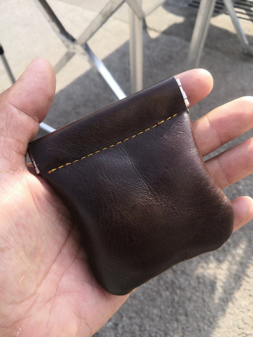 自製小皮具 口金收納小包包 頸掛耳機首飾小物收納