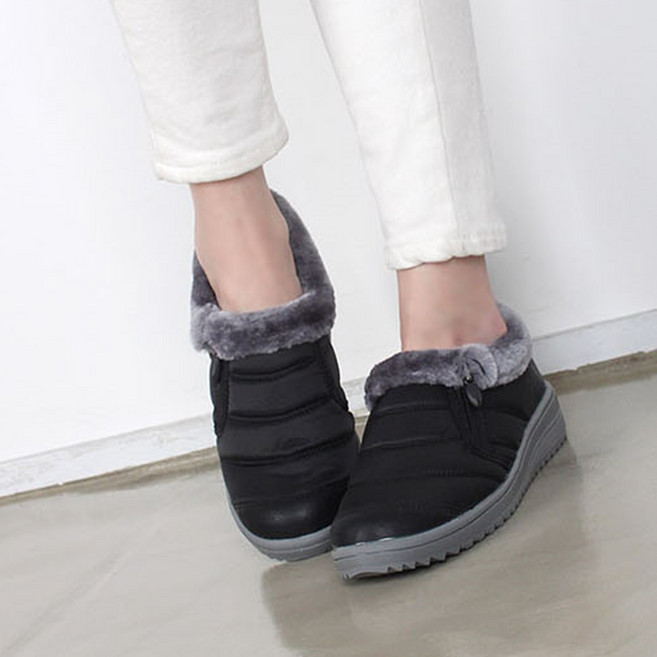 여성 겨울 털 신 단화 퍼 패딩 할머니 엄마 신발 슈즈 로퍼 슬립온 방한화 국산