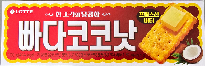 롯데제과 빠다코코낫, 100g, 2개