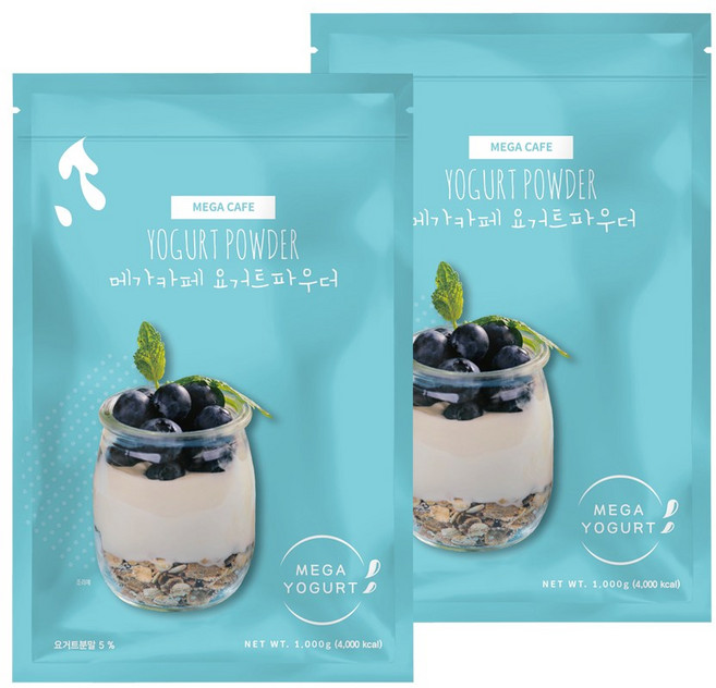 메가카페 요거트 파우더 1kg 2개세트, 1개입, 2개