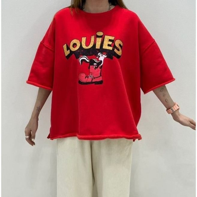 Louies 韓國落肩磨毛oversize上衣
