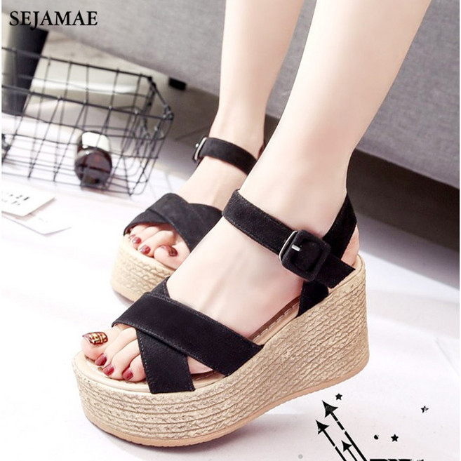 세자매 여성샌들 통굽샌들 9cm 키높이샌들 여자통굽샌들