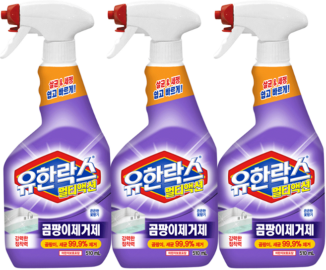 유한락스 멀티액션 곰팡이제거제, 510ml, 6개