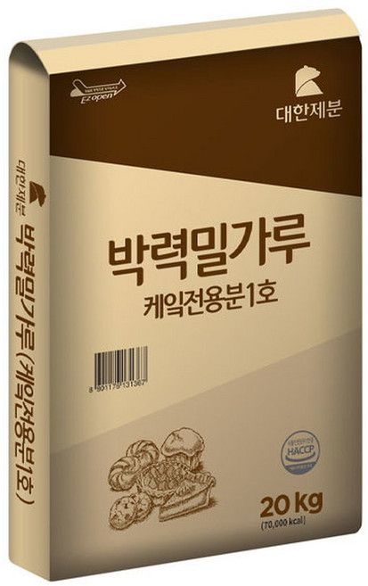 곰표 케익전용분 1호 박력밀가루 20kg, 1개