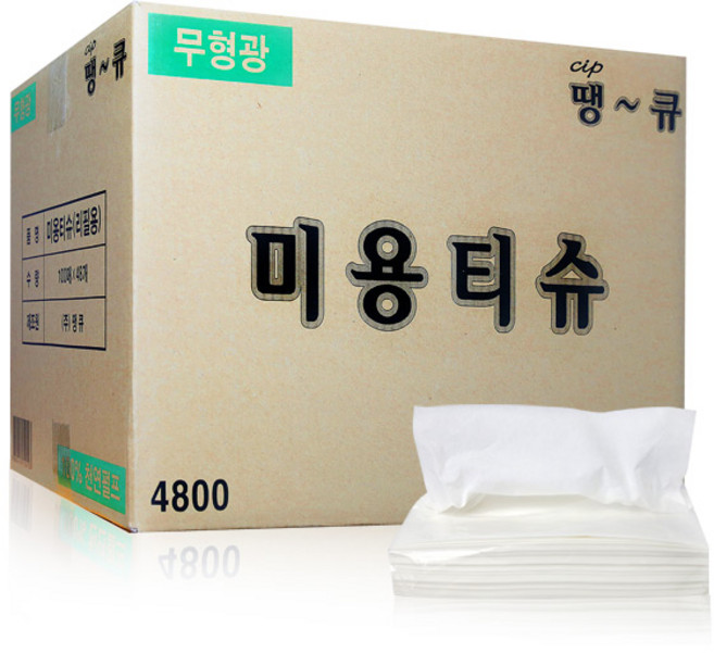 땡큐 미용티슈 절약형 100매x 50팩 5000매 팝업티슈 각티슈, 100매, 50개