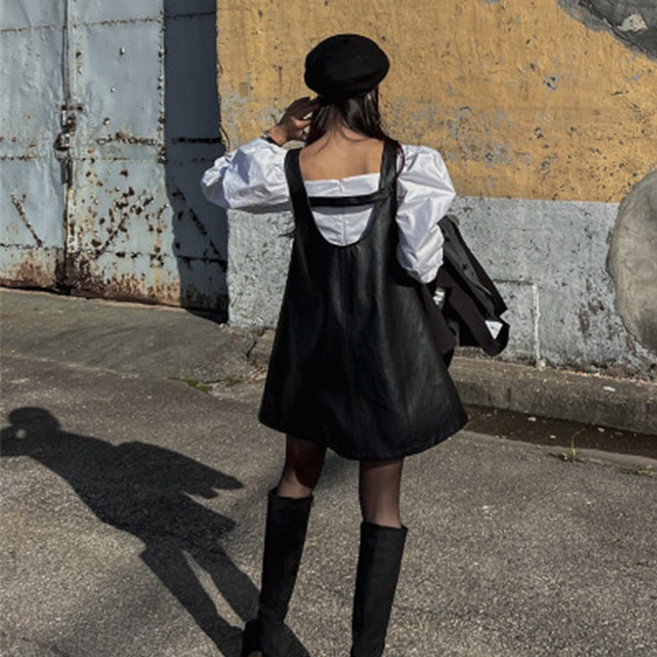 설온 여성 레이어드 미니 원피스