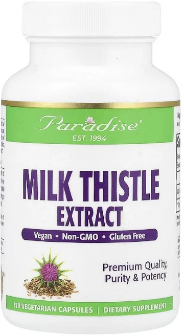 파라다이스허브 밀크씨슬 추출물 실리마린 밀크시슬 120캡슐, 1개, 120정 - 쿠팡
