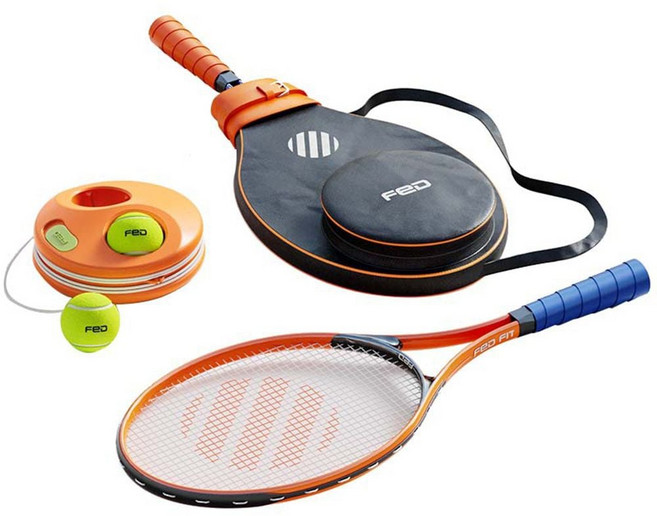 FED 테니스 리턴볼 트레이닝 풀세트, 1인세트(라켓1개), 1인세트, 1개