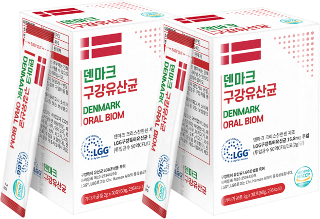힐링더블플러스 프리미엄 고함량 덴마크 구강유산균cmu 2개월분, 2개