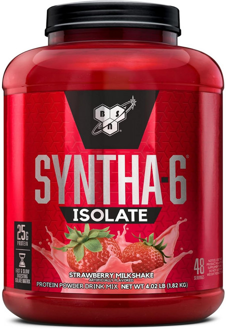BSN SYNTHA-6 ISOLATE 비에스엔 신타6 48서빙 1.82kg (4 lb) 5가지 맛, Strawberry, 1개
