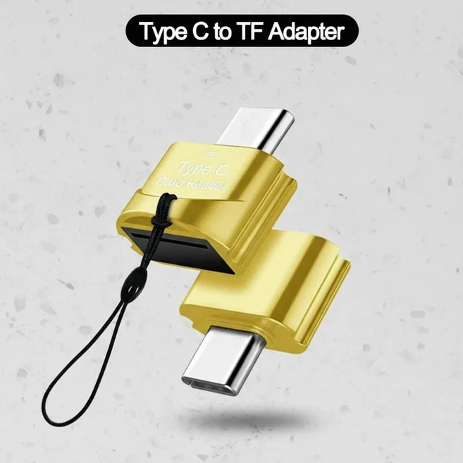 USB 3.0 타입 C - 마이크로 SD TF 어댑터 OTG 카드 리더 미니 메모리 (휴대폰노트북용) 고속 데이터 전송, 02 금
