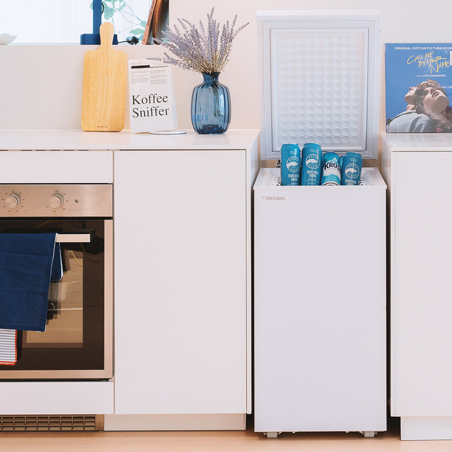 포쿨 미니냉동고 소형 가정용 업소용 FC-70BDW, 화이트 70L