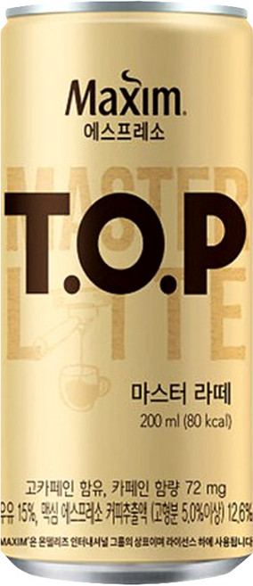 TOP(마스터라떼), 1개, 200ml