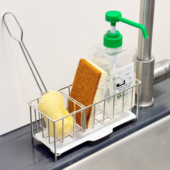굿스탑 304 스텐 와이어 주방 세제 욕실 핸드 워시 수납 정리 다용도 거치대, 1개, 혼합색상