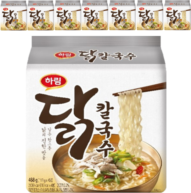 하림 닭 칼국수, 468g, 8개