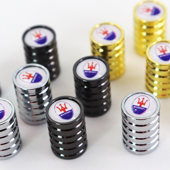 마세라티번호판가드B 실버가드 로고엠블럼 신형 구형 이탈리아엠블럼 비천공N타입2, 타이어밸브캡(스페셜골드), 1세트, 에어캡