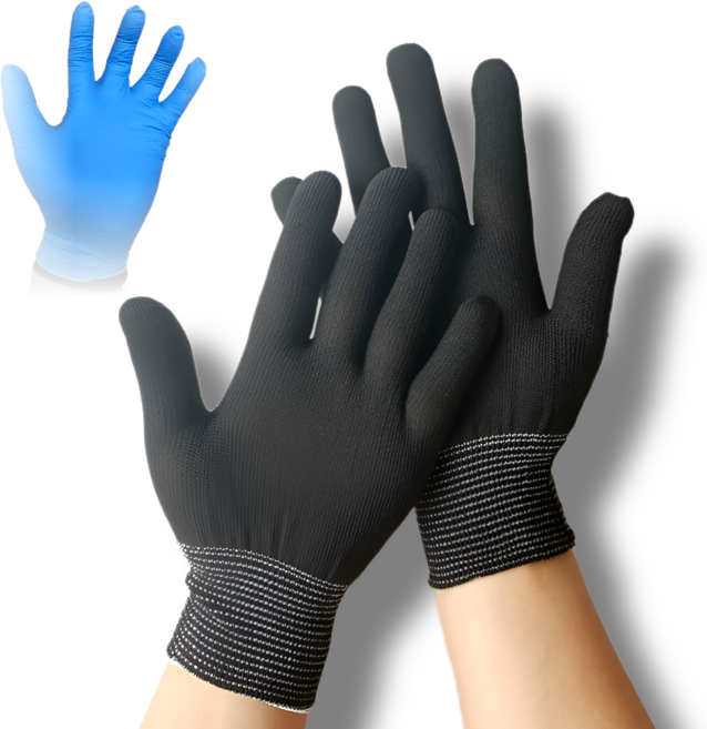 더뉴원 땀이 안차는 얇은 속장갑 내피장갑, 25개, 블랙