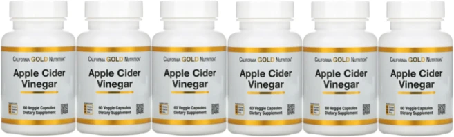 애사비 Apple Cider Vinegar 캘리포니아골드 veggie caps 다이제스트, 6개, 60정 - 쿠팡