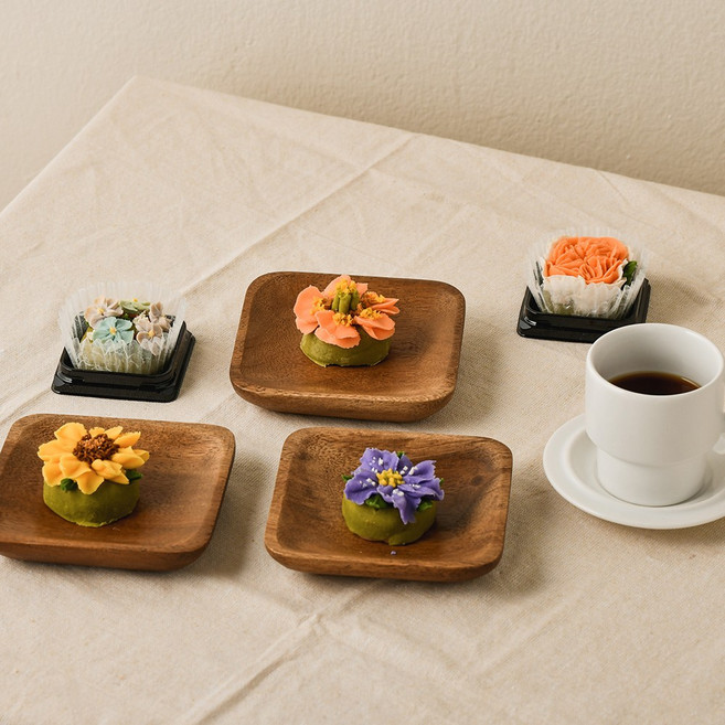 수제 카네이션 쿠키 플라워 앙금쿠키 쁘띠너트 타르트 스승의날 어버이날 답례품 선물세트, 타르트5+플라워5세트, 10구, 1개