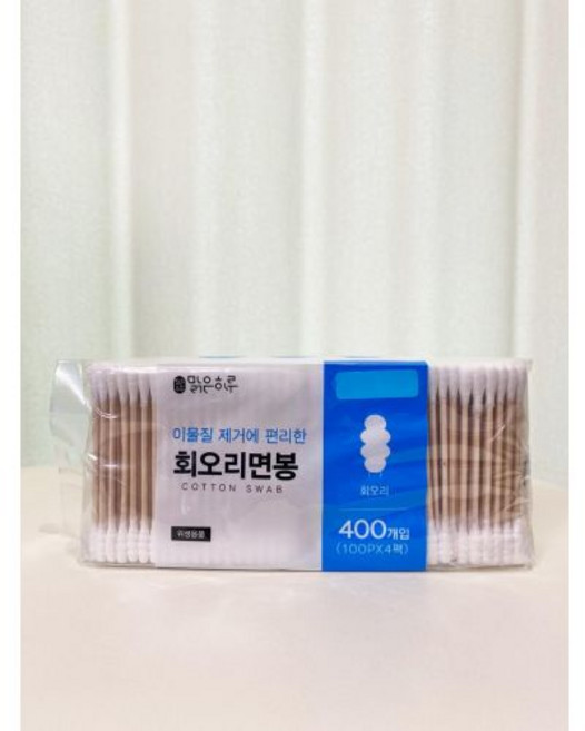 거산통상 맑은하루 OPP 회오리면봉 400개입(100개x4p), 단품, 100개입
