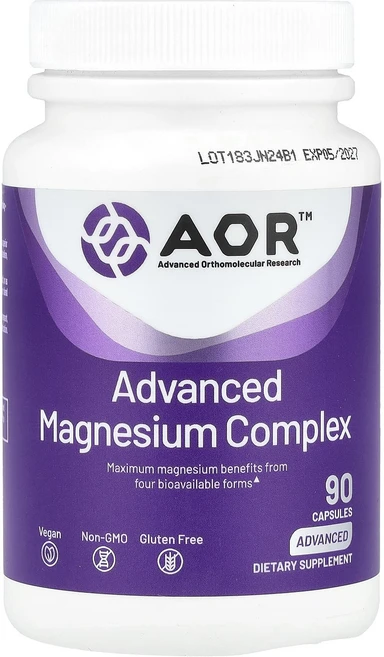 Advanced Orthomolecular Research AOR 어드밴스드 마그네슘 복합체 베지 캡슐 90정, Advanced Orthomolecular Res..., 1개 - 쿠팡